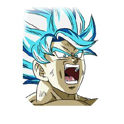 Universe-Shaking Azure Power Super Saiyan God SS Goku (Universe Tree Power)